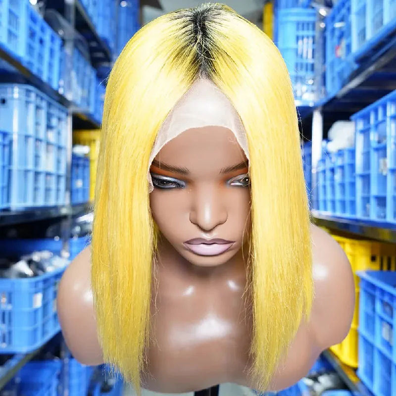 1B/Yellow-13*4 bob wig