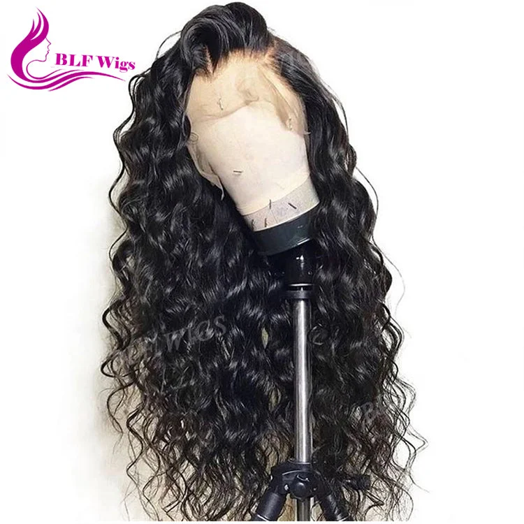 12A Glueless Full Lace Human Hair Wigs For Black Women Indian Virgin Hair Wigs Deep Curly 360 Lace Front Wigs With Baby Hair