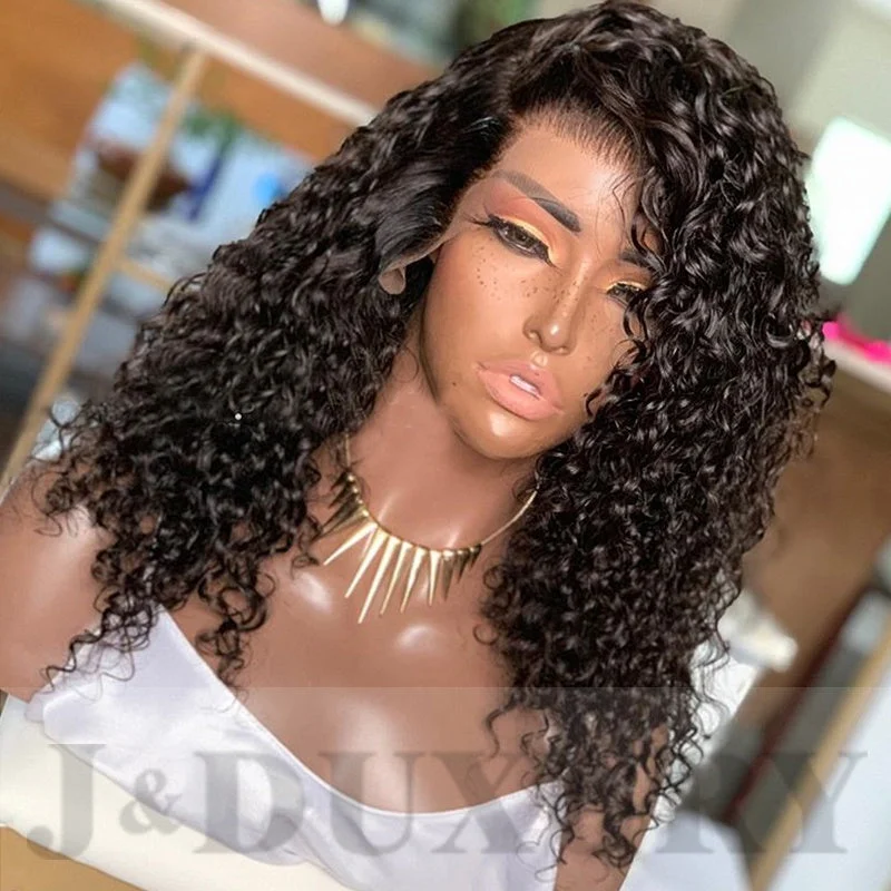 13*6HDnatural unprocessed remy virgin raw indian hair full lace wig wholesale cheap kinky curly  hair human hair full lace wig