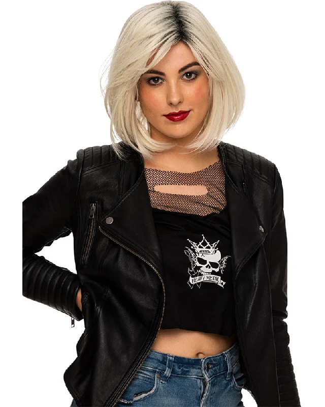 80s Blondie Deluxe Blonde Bob Wig