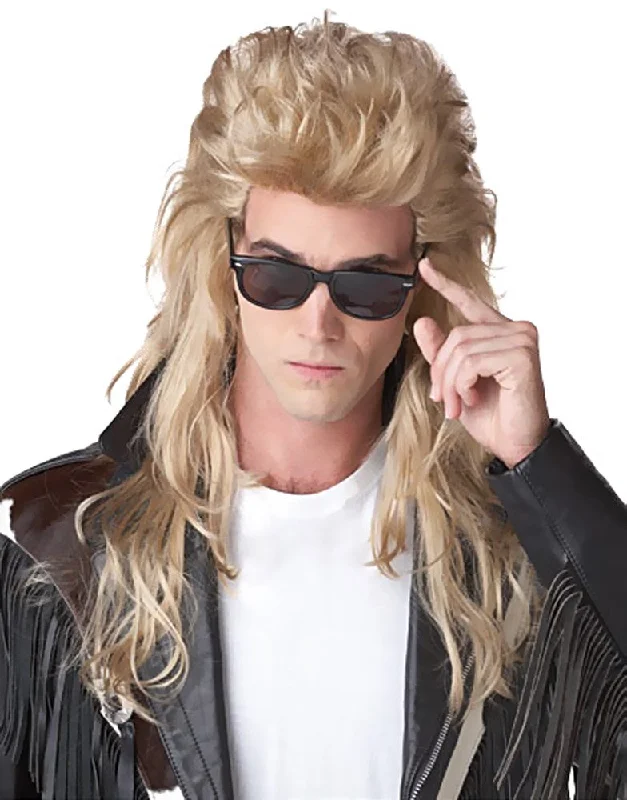 80s Rock Blonde Mullet Wig