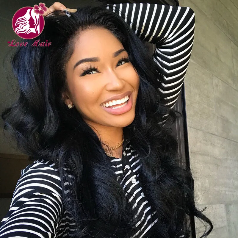 Body Wave Pre Plucked Hairline Brazilian Virgin Human Hair Lace Front Wig lace frontal 360 wig for black women