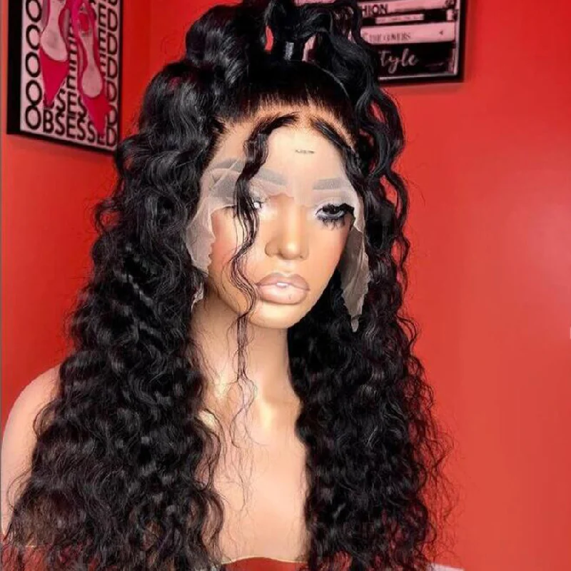 Brazilian 360 Lace Frontal Wig Pre Pluck Glueless Deep Wave 13x4 13x6 Lace Front Human Hair Wigs with Baby Hair For Black Women