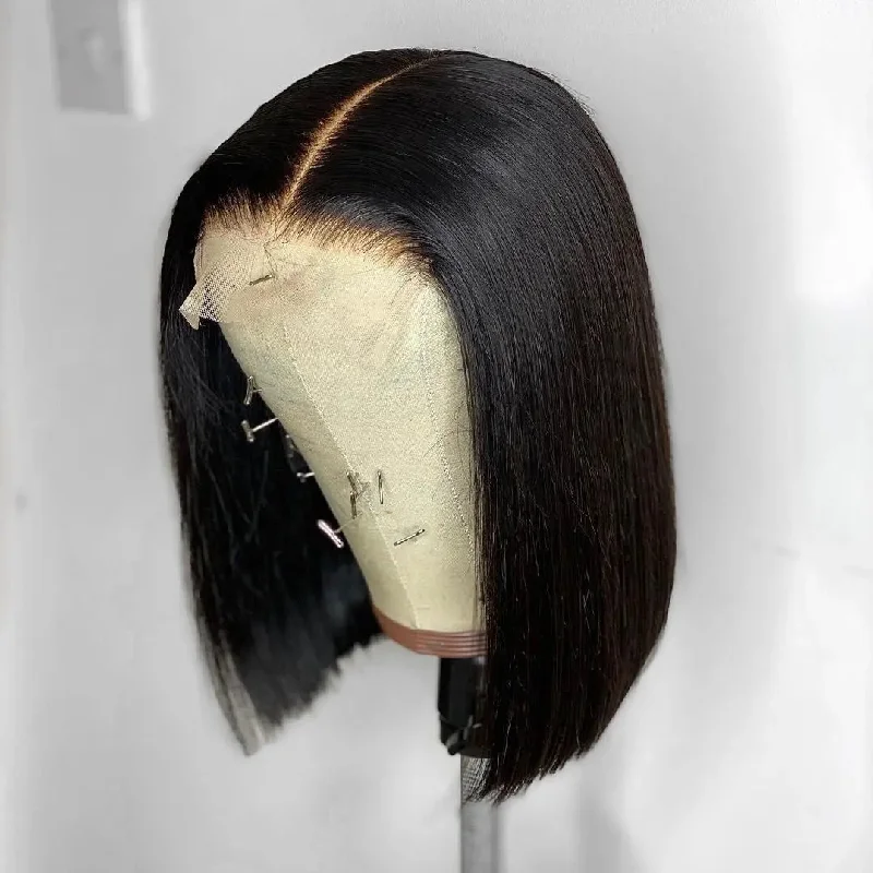 straight 4x4 lace closure bob wig