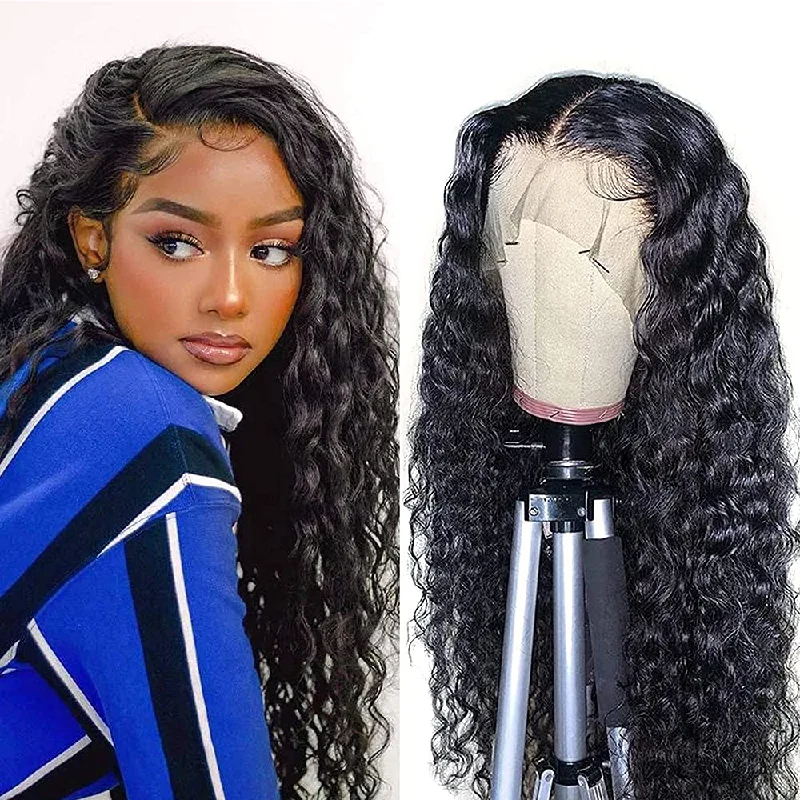 Cheap Water Wave 13X6 HD Lace Front Wig Peruvian Human Hair Wigs For Black Women YESWIGS Curly 13X4 Hd Lace Frontal Wig Vendors