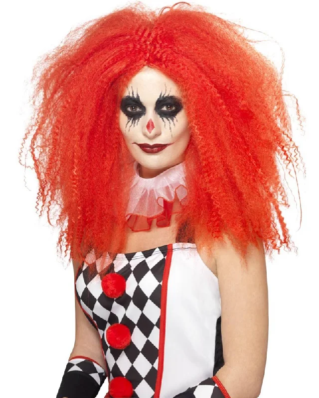 Clown Crimped Red Wig