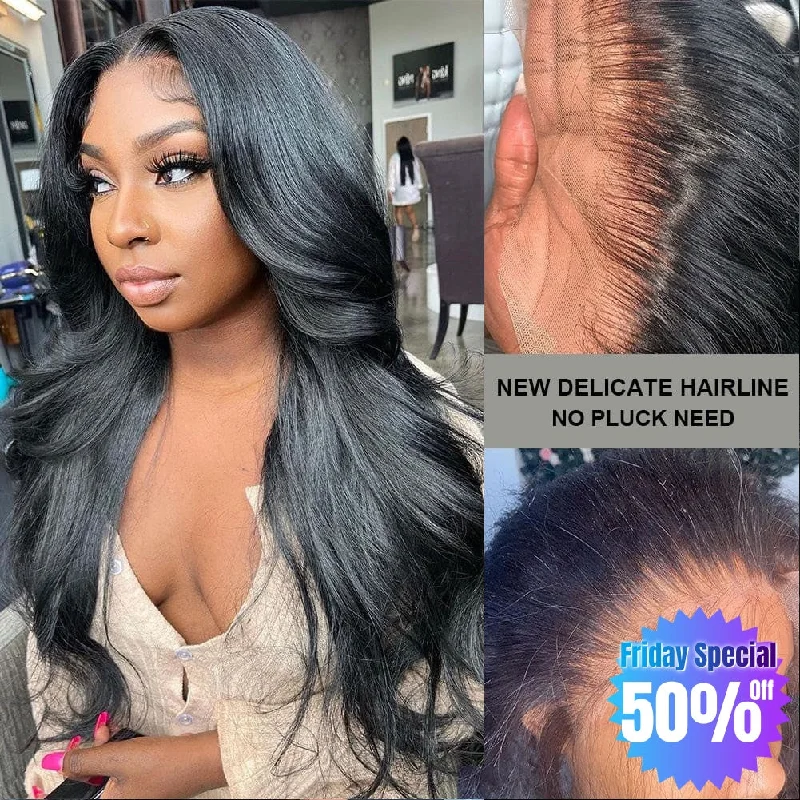 【Friday Special 50% Off】Boutique Skin Melt Lace + Delicate Hairline Frontal Wig Body Wave