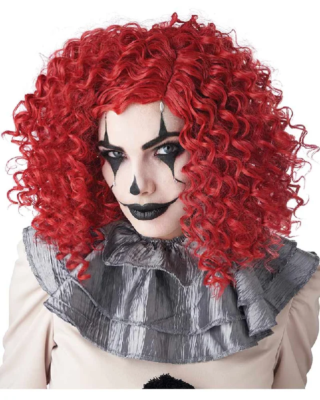 Corkscrew Clown Curly Red Wig