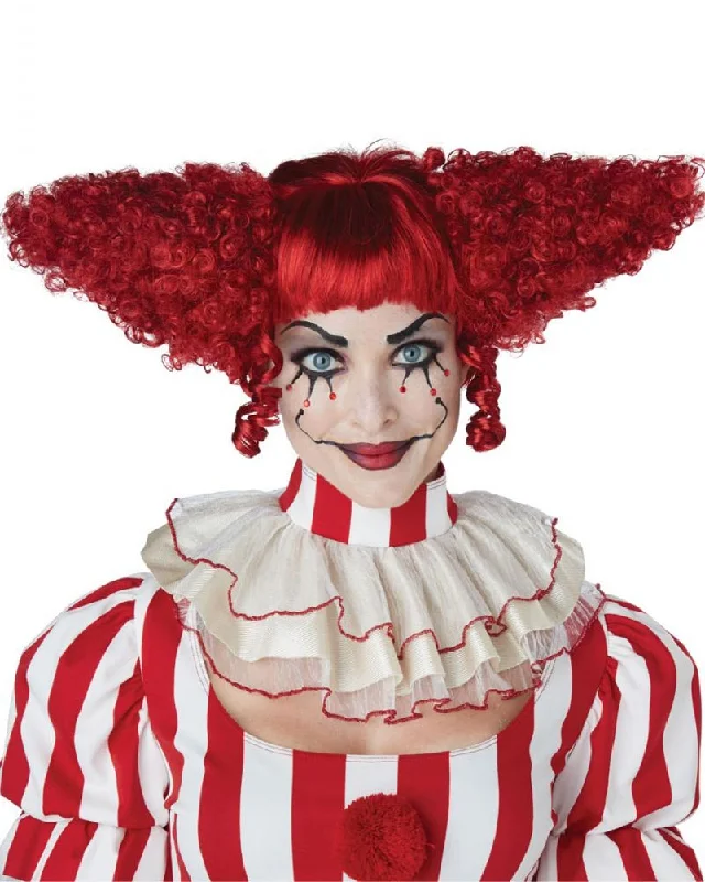 Creepy Clown Red Curly Wig