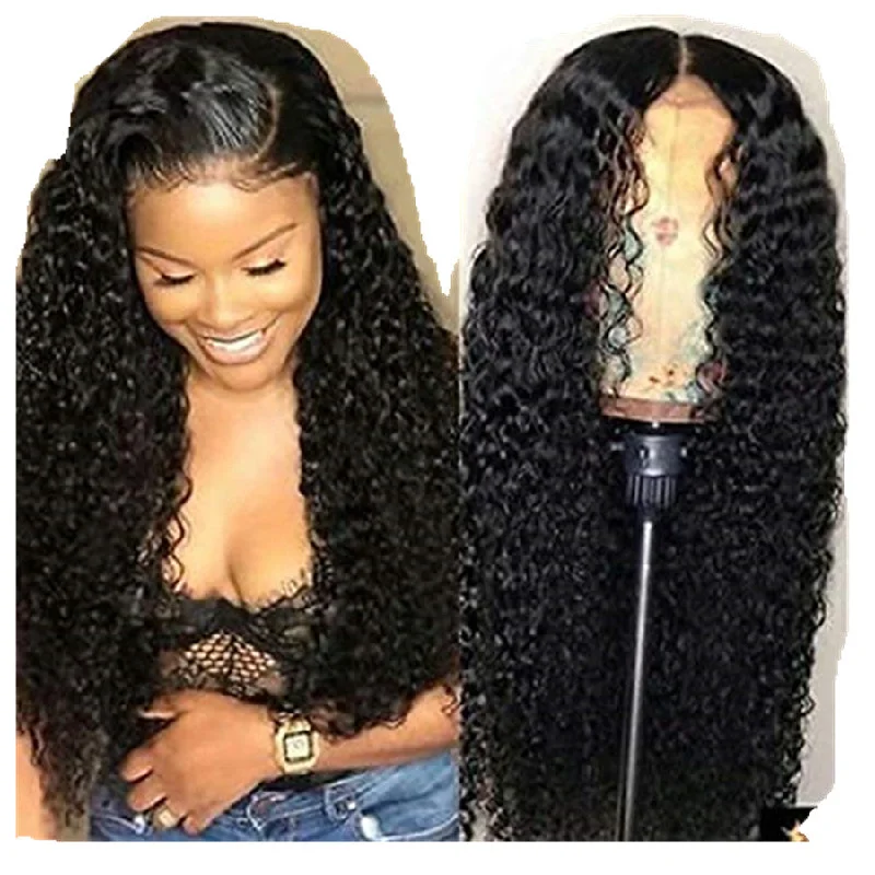 Deep  wave full natural 13x6 hd lace Wigs Amazon ,Brazilian 360 Lace Frontal Wig  180 Density Curly Human Hair Wig lace front