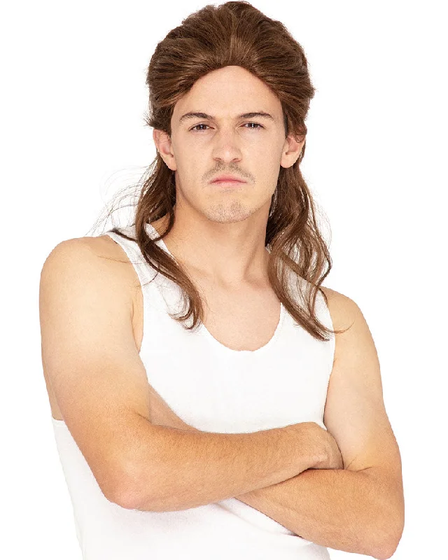 Deluxe Brown Mullet Wig