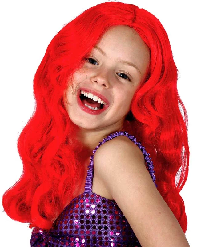 Disney Little Mermaid Long Red Kids Wig