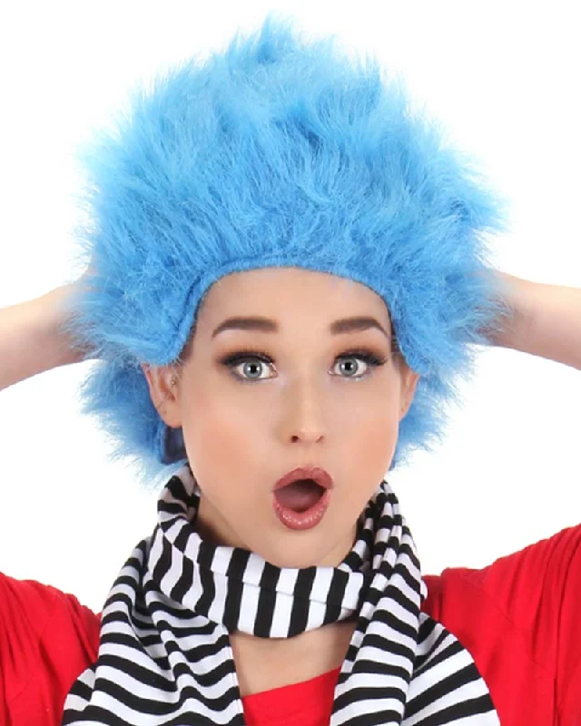 Dr Seuss Thing 1 or Thing 2 Deluxe Blue Wig