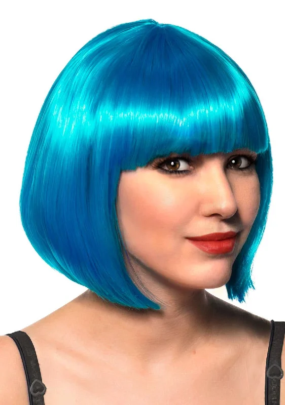 Eden Electric Blue Bob Womens Costume Wig