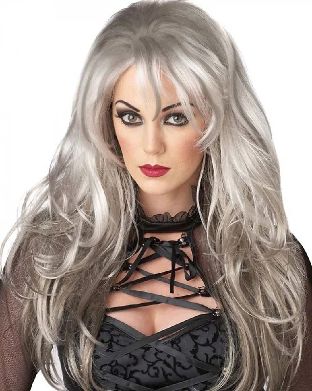 Fallen Angel Long Grey Wig