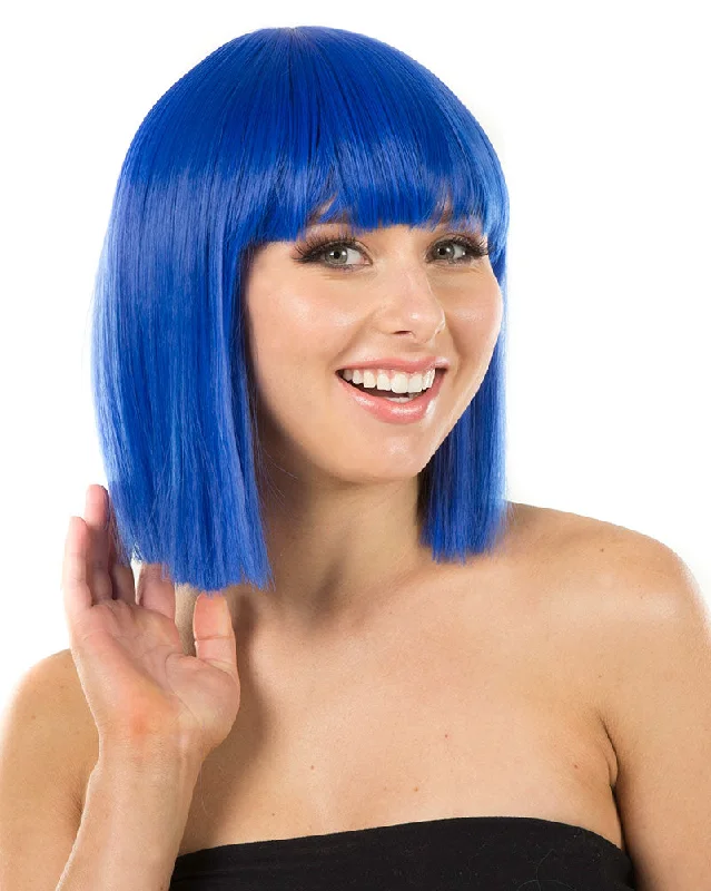 Fashion Deluxe Peacock Blue Bob Wig