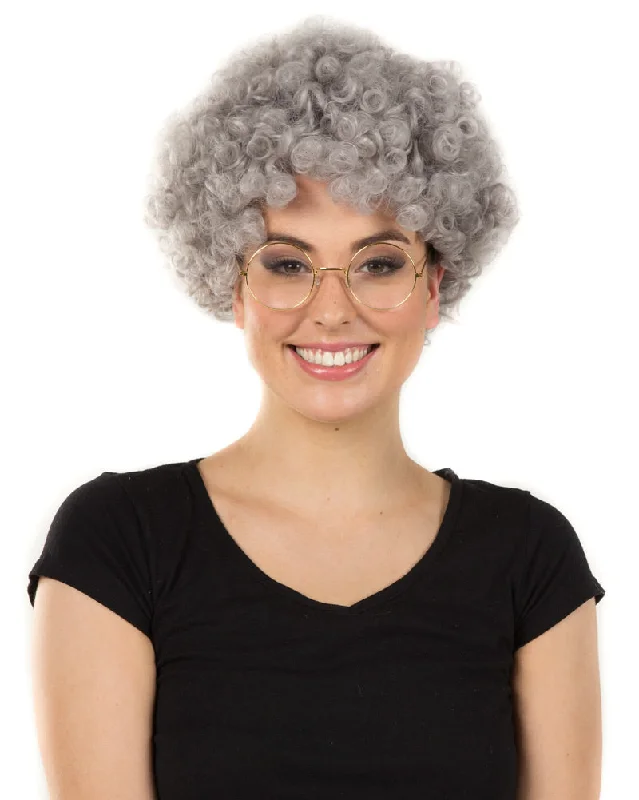 Funky Grey Curly Wig