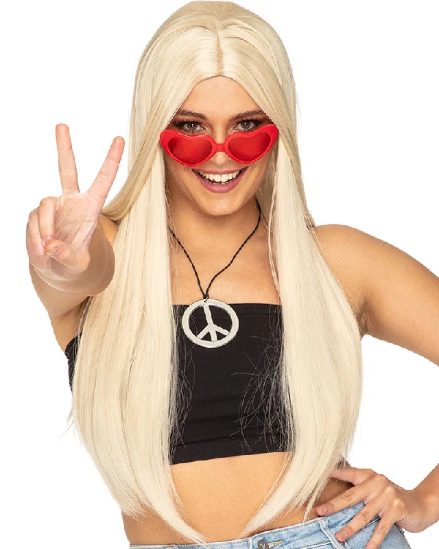 Hippie Deluxe Long Blonde Wig