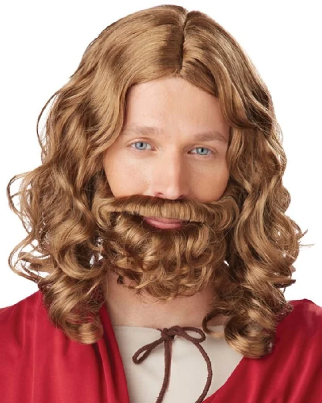 Jesus Long Brown Wig and Beard