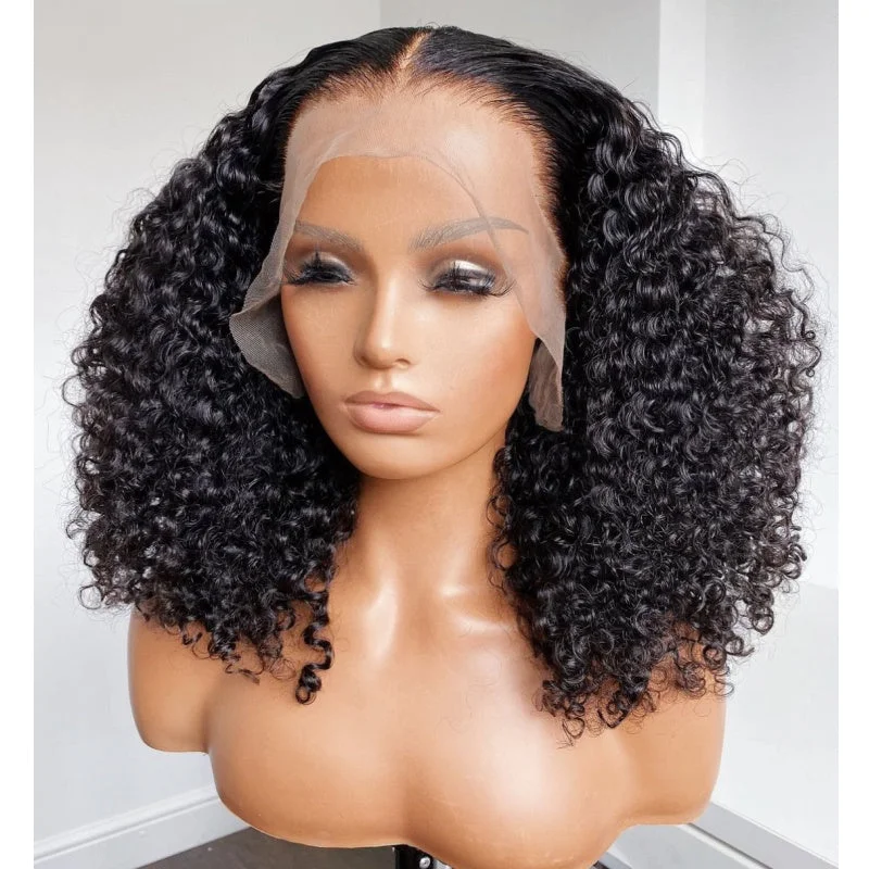 kinky curly human hair Cheap Afro Kinky Curly Wigs   HD 360 Lace Frontal Wig Full Lace Human Hair Wigs For Black Women