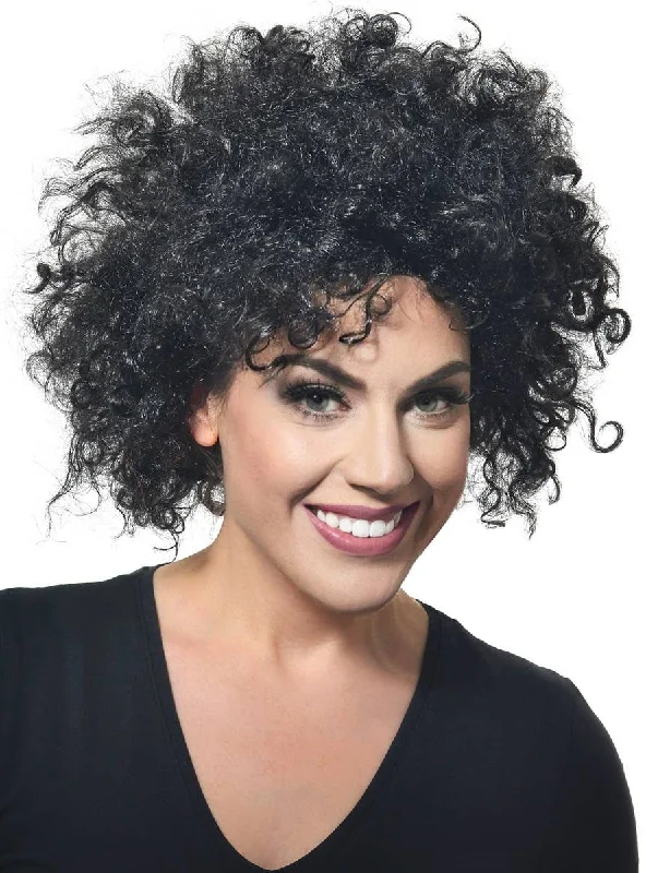 Curly Black Unisex Adults Large Afro Costume Wig