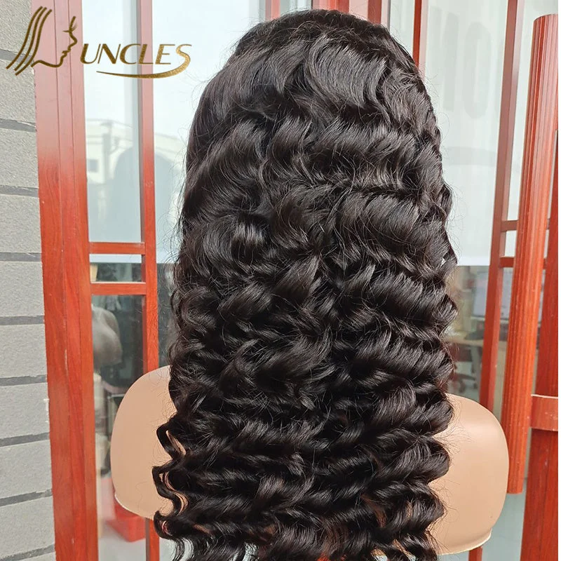 loose deep wave wigs perruque pruvien full lace 360 lace frontal wig human hair perruque long 360 cheveux 100 naturel