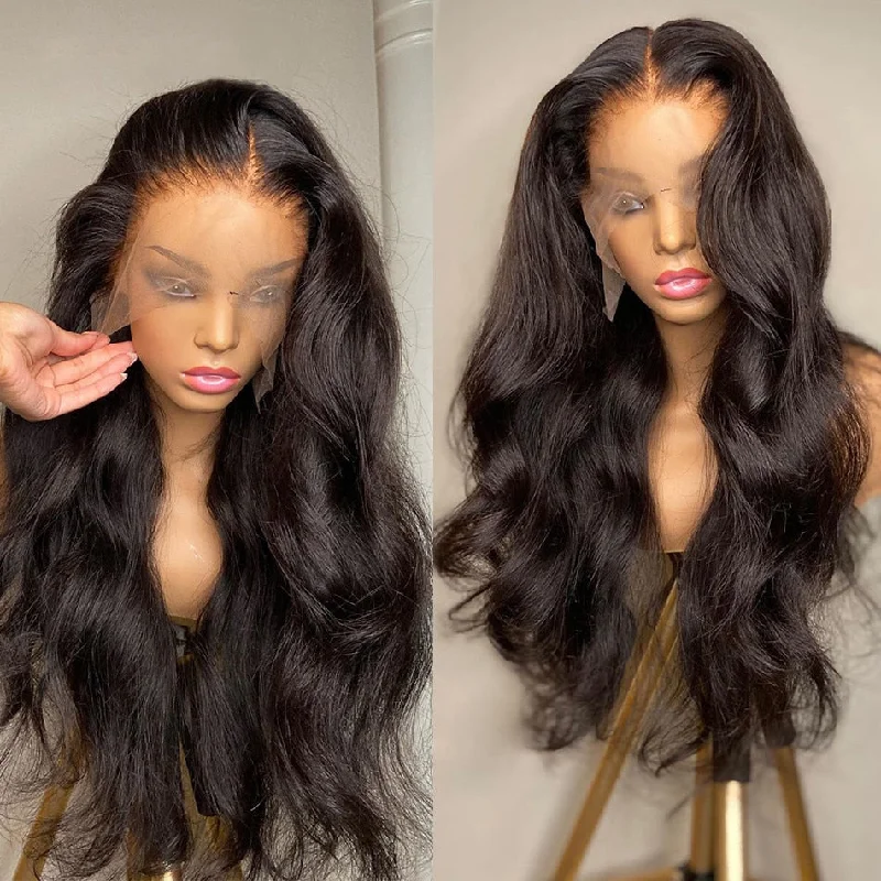 Luvin 30 32 40 Inch Body Wave 13x6 Lace Frontal Wigs  Glueless Human Hair Front Wig Natural Brazilian Remy For Women