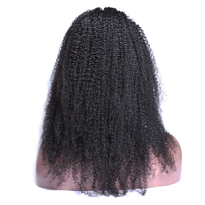 Modern Show Kinky Curly Wigs Human Hair, 360 Lace Wig 180% Density lace Front Wig Kinky Curly