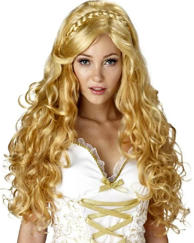 Mythic Goddess Curly Long Blonde Wig