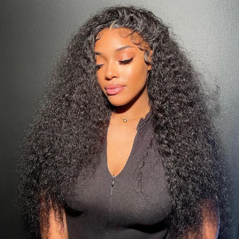 Rosabeauty 30 40 Inch Deep Wave HD Transparent 13X6 Lace Frontal Wig 13X4 Front Glueless Wig 250% Curly Brazilian Human Hair