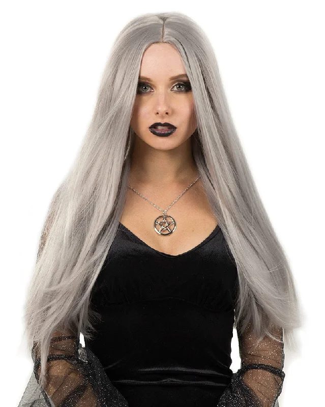 Spirit Deluxe Long Grey Wig