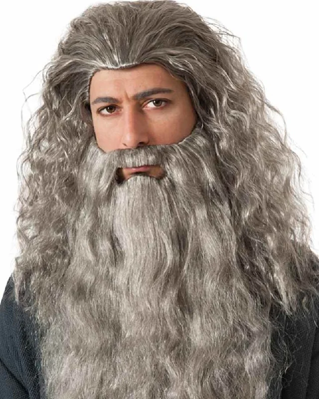 The Hobbit Gandalf Long Grey Wig and Beard