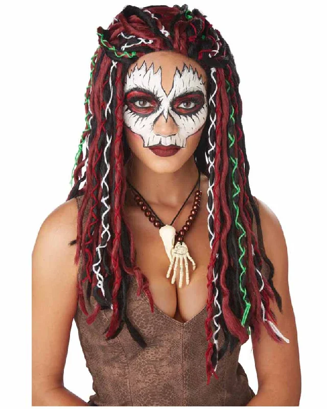 Voodoo Priestess Colourful Long Wig