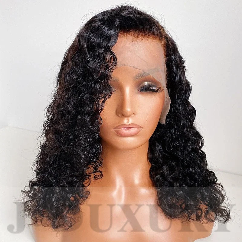 water wave curly hair top grade human hair 360 lace frontal wig HD lace wigs for black women cheap virgin hair lace wig