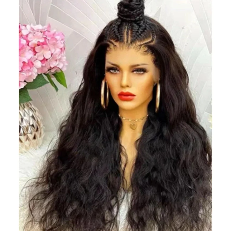 water wave human hair transparent 360 full lace human hair wig for black women   natural human hair wig for black women