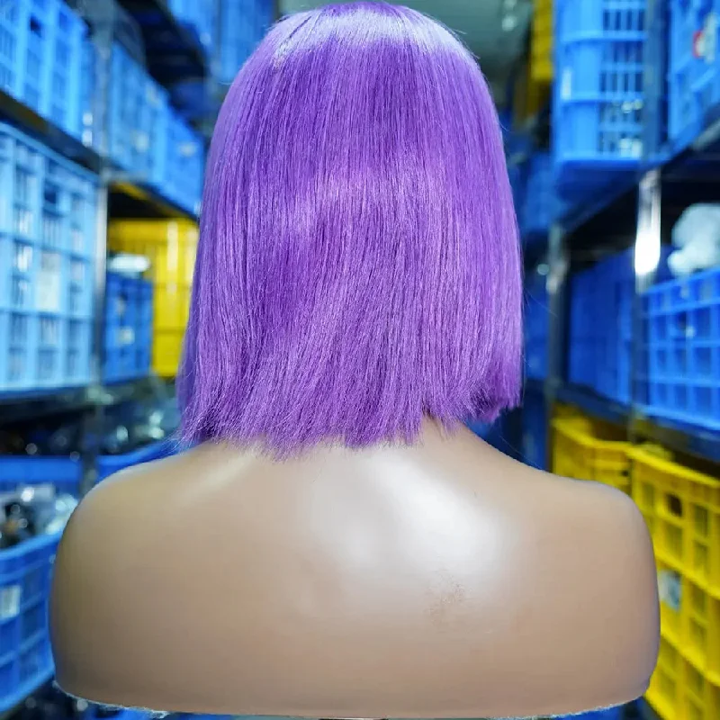 Purple-13*4 bob wig