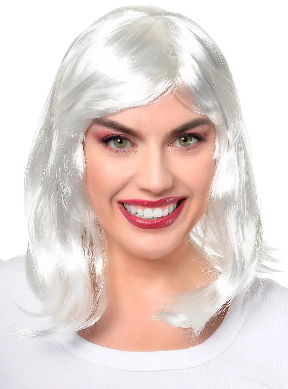 Economy Short White Womens Bob Costume Wig