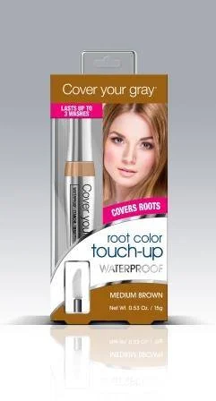 Irene Gari Cover Your Gray Root Color Touch-Up Waterproof-Medium Brown .53 oz