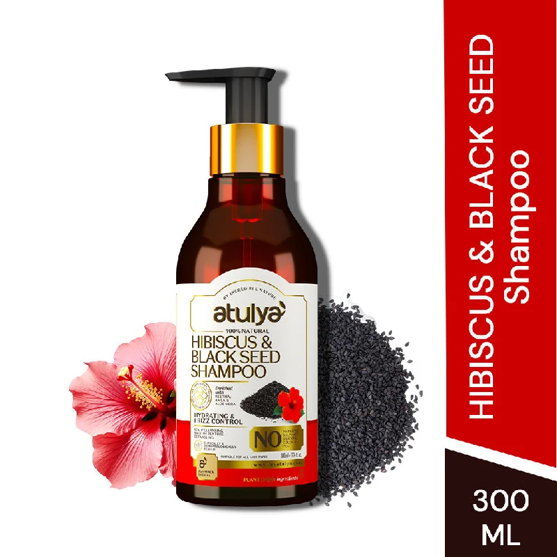 atulya Hibiscus & Black Seed Hair Shampoo - 300ml (Add 4 Products in the Cart & Get 2 Free Product Use Code: B2G2)