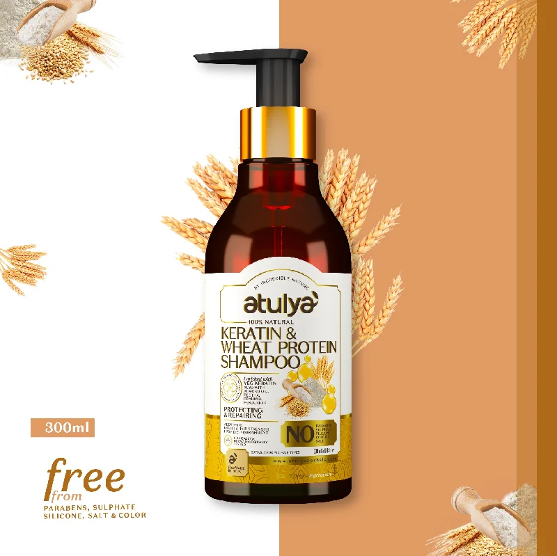 atulya Keratin & Wheat Protein Shampoo - 300ml (Buy Any3 Products & Save Rs.300 Use code : RS300)