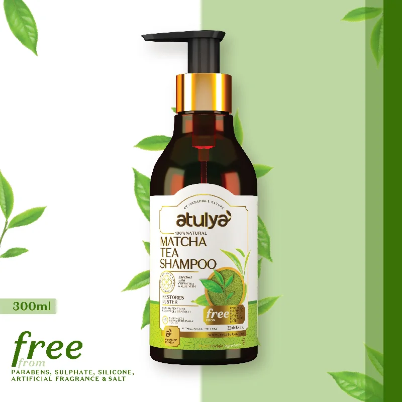 atulya Matcha Tea Hair Shampoo - 300ml (Buy Any3 Products & Save Rs.300 Use code : RS300)