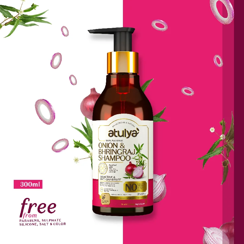 atulya Onion & Bhringraj Hair Shampoo - 300ml (Buy Any3 Products & Save Rs.300 Use code : RS300)