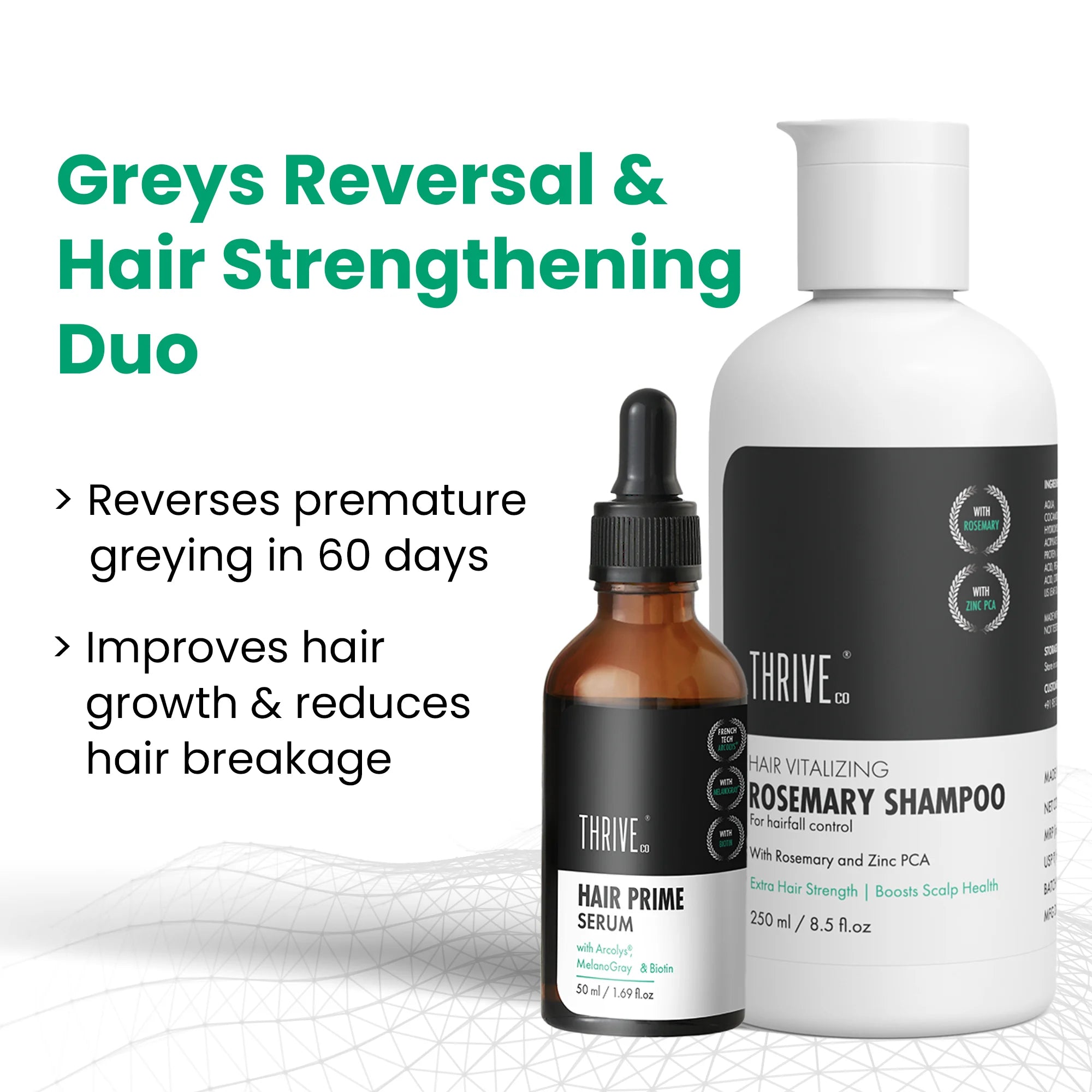 Hair Vitalizing Rosemary Shampoo (250ml) + ThriveCo Hair Prime Serum (50ml)