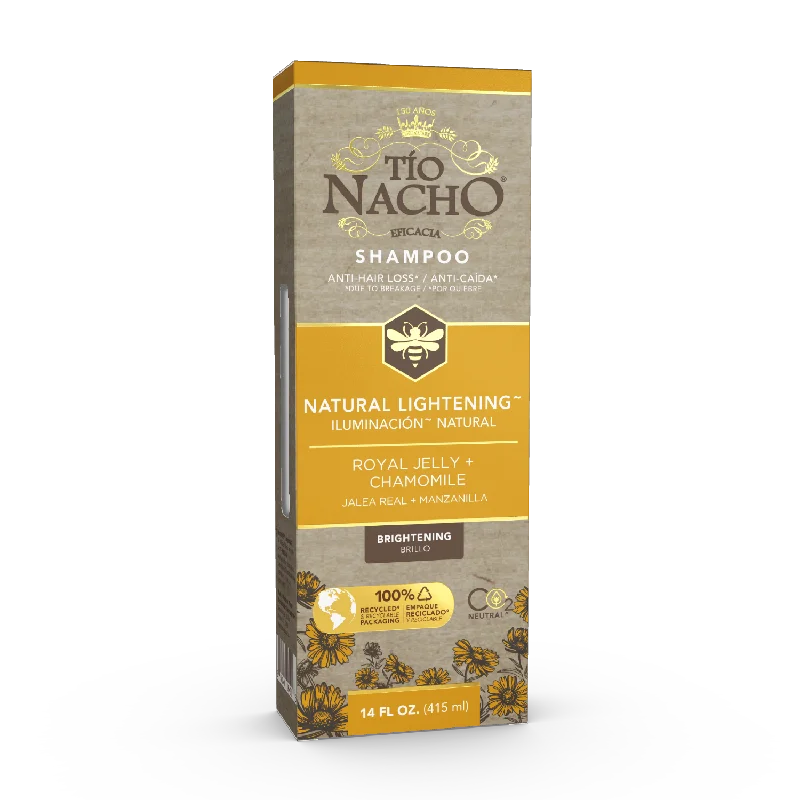 Tio Nacho Lightening Brightening with Royal Jelly & Chamomile Shampoo - 14 FL OZ. (415 ml) - Case of 12