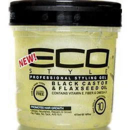 Eco Styler Black Castor & Flaxseed Oil Gel 16 Oz