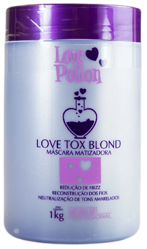 Love Tox Blond Straightening Cream Anti Frizz Botox Hair Mask 1Kg - Love Potion