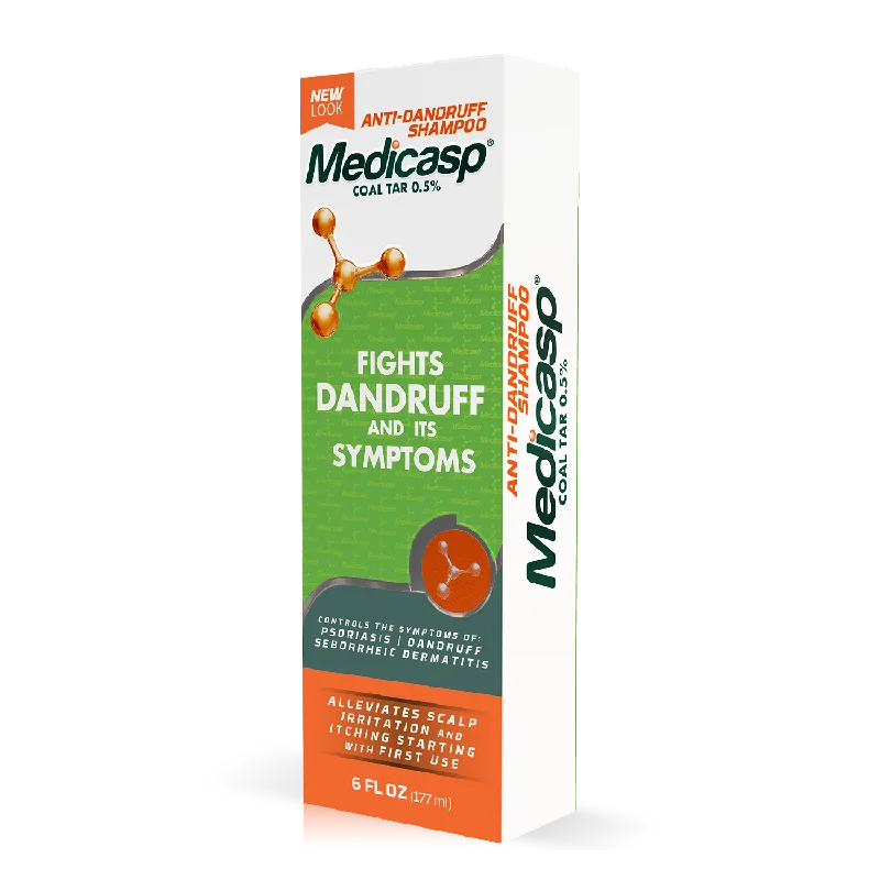 Medicasp Controls Dandruff Coal Tar Shampoo - 6 fl oz (177 ml) - Case of 12