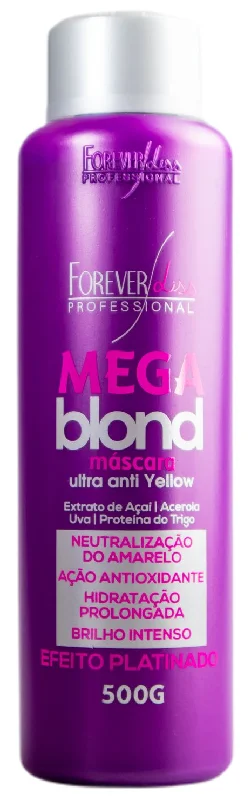 Mega Blond Ultra Anti Yellow Moisturizing Mask 500ml - Forever Liss