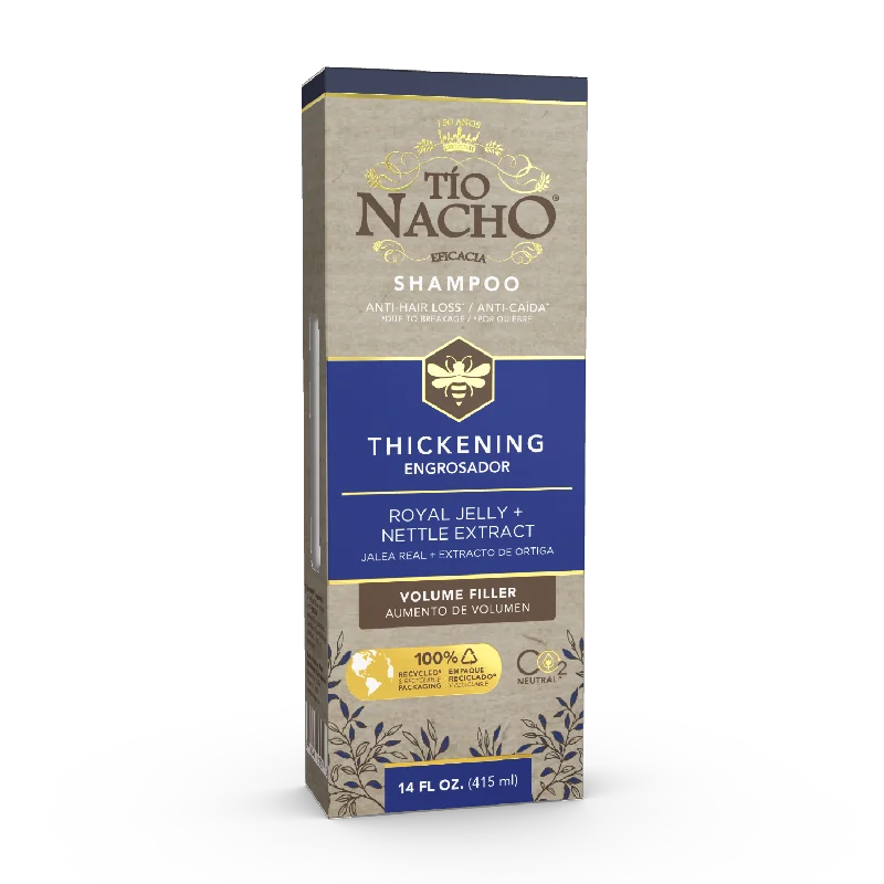 Tio Nacho Thickening Volume Filler with Royal Jelly & Nettle Extract Shampoo - 14 FL OZ. (415 ml) - Case of 12